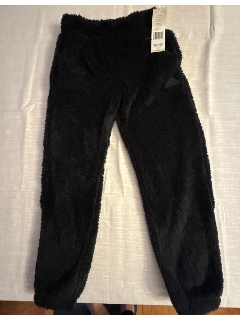 Adidas Girls Black Fleece Jogger Pants Size M